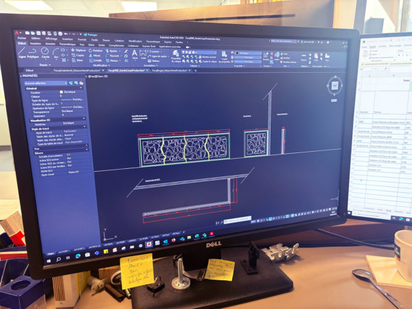 Production de meubles via logiciel de conception assistée par ordinateur (CAO)
